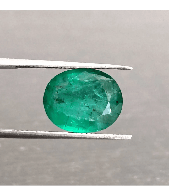 3.57ct Top Deep Bright Green Emerald, 100% Natural Gem - SMSGEMS 