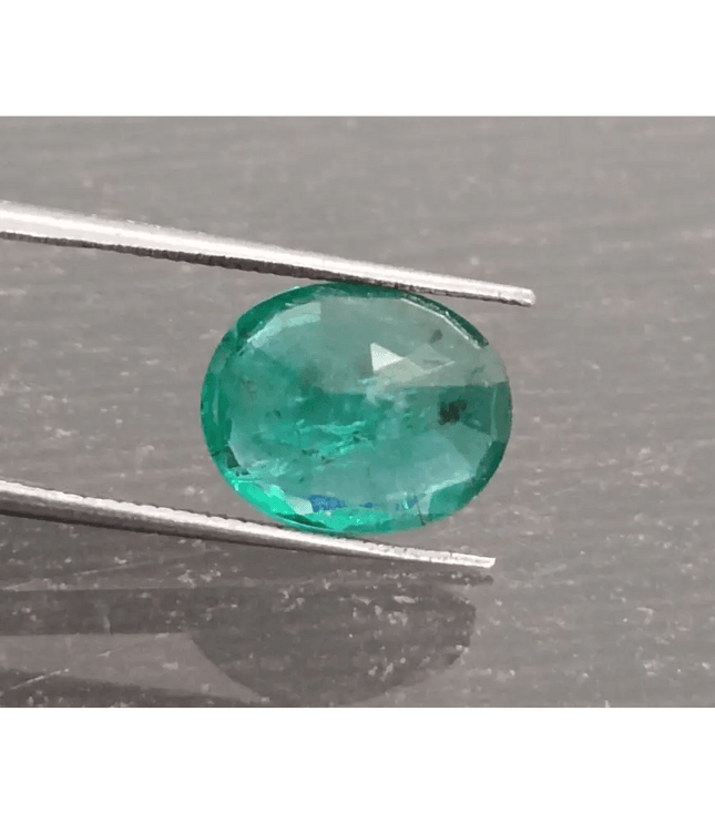 3.57ct Top Deep Bright Green Emerald, 100% Natural Gem - SMSGEMS 