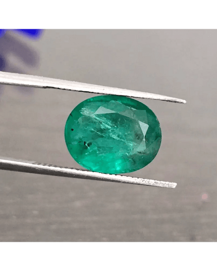 3.57ct Top Deep Bright Green Emerald, 100% Natural Gem - SMSGEMS 