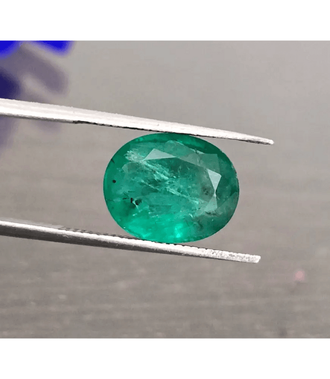 3.57ct Top Deep Bright Green Emerald, 100% Natural Gem - SMSGEMS 