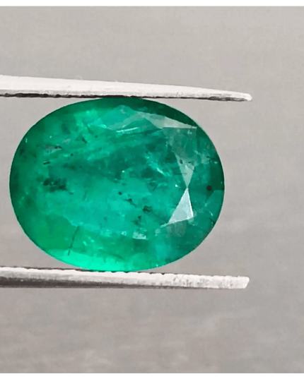3.57ct Top Deep Bright Green Emerald, 100% Natural Gem - SMSGEMS 