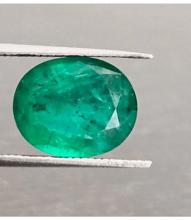 3.57ct Top Deep Bright Green Emerald, 100% Natural Gem - SMSGEMS 