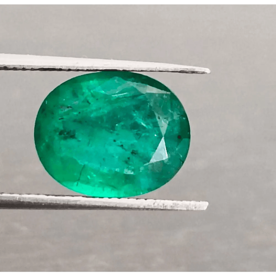 3.57ct Top Deep Bright Green Emerald, 100% Natural Gem - SMSGEMS 