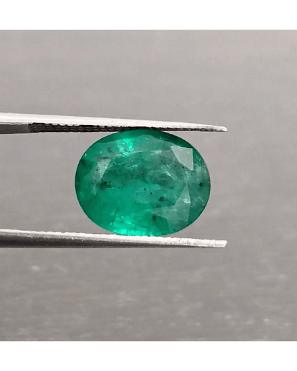 3.57ct Top Deep Bright Green Emerald, 100% Natural Gem - SMSGEMS 