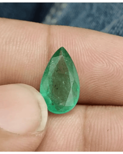 3.64ct Zambian Emerald , 100% Natural Gem - SMSGEMS 