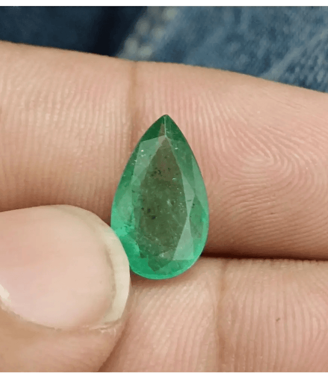 3.64ct Zambian Emerald , 100% Natural Gem - SMSGEMS 