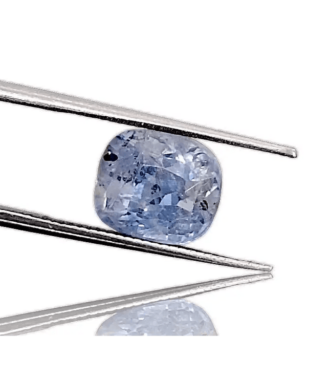 3.68ct Certified Beautiful Full Luster Pastel Blue Ceylon Sapphire, Natural Earth Mined untreated Gemstone - SMSGEMS 