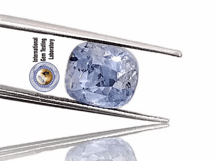 3.68ct Certified Beautiful Full Luster Pastel Blue Ceylon Sapphire, Natural Earth Mined untreated Gemstone - SMSGEMS 
