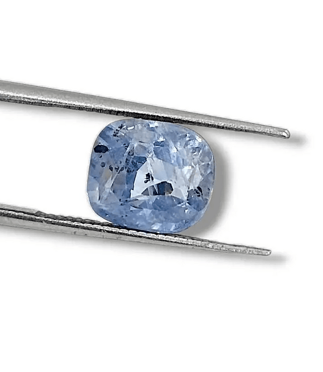 3.68ct Certified Beautiful Full Luster Pastel Blue Ceylon Sapphire, Natural Earth Mined untreated Gemstone - SMSGEMS 