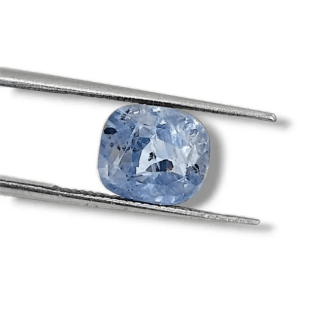3.68ct Certified Beautiful Full Luster Pastel Blue Ceylon Sapphire, Natural Earth Mined untreated Gemstone - SMSGEMS 