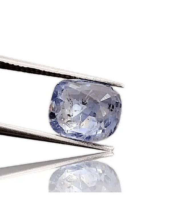 3.68ct Certified Beautiful Full Luster Pastel Blue Ceylon Sapphire, Natural Earth Mined untreated Gemstone - SMSGEMS 