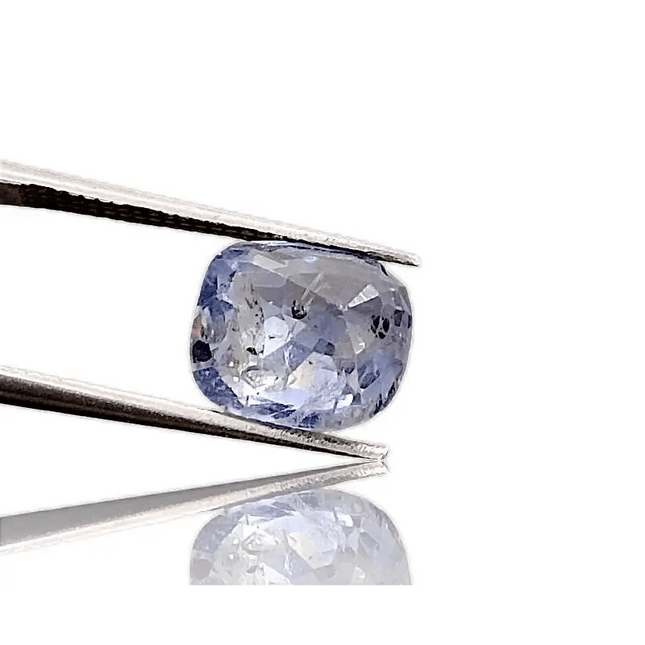 3.68ct Certified Beautiful Full Luster Pastel Blue Ceylon Sapphire, Natural Earth Mined untreated Gemstone - SMSGEMS 