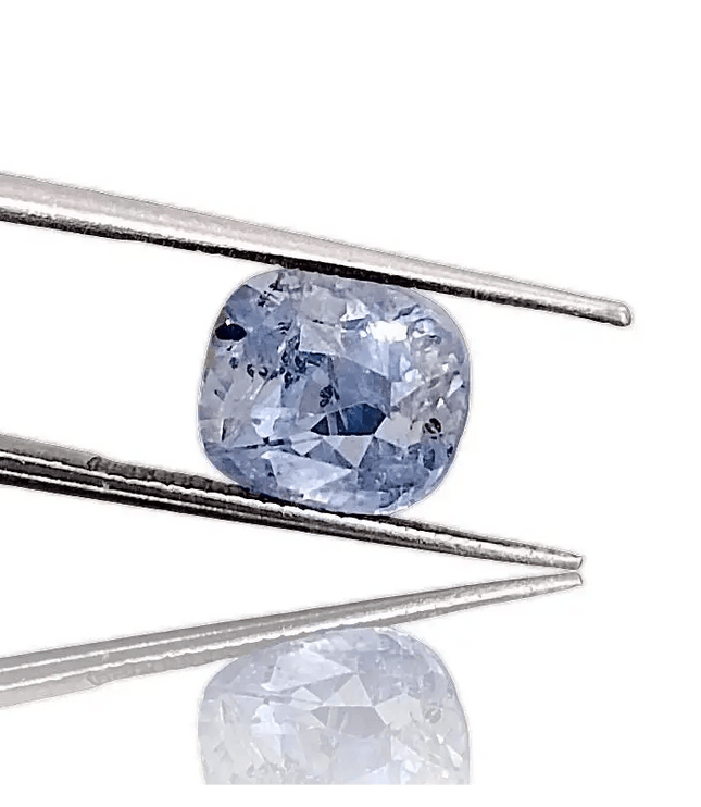 3.68ct Certified Beautiful Full Luster Pastel Blue Ceylon Sapphire, Natural Earth Mined untreated Gemstone - SMSGEMS 