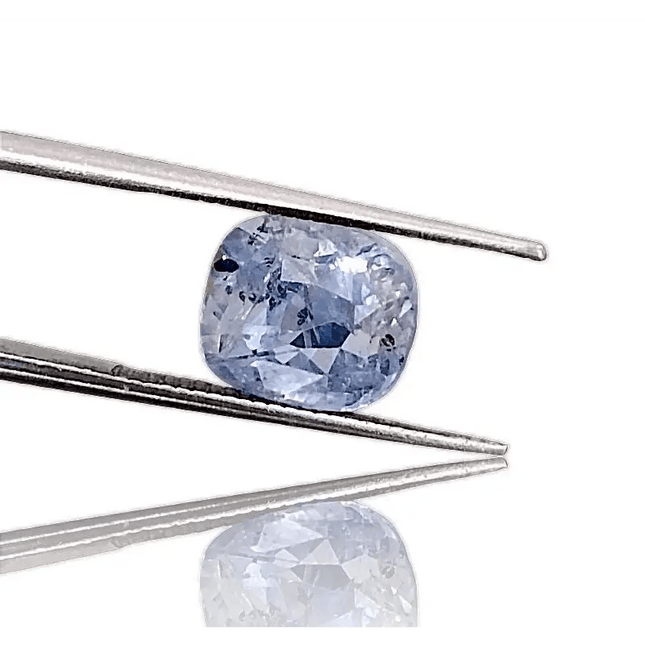 3.68ct Certified Beautiful Full Luster Pastel Blue Ceylon Sapphire, Natural Earth Mined untreated Gemstone - SMSGEMS 
