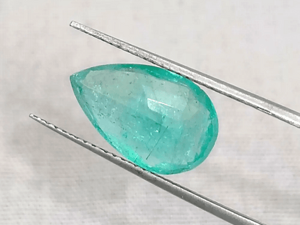 3.68ct Pastel Green Zambian Emerald, Natural Earth Mined Gemstone - SMSGEMS 