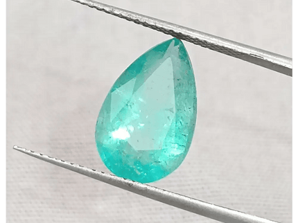 3.68ct Pastel Green Zambian Emerald, Natural Earth Mined Gemstone - SMSGEMS 