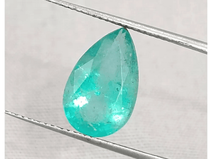 3.68ct Pastel Green Zambian Emerald, Natural Earth Mined Gemstone - SMSGEMS 