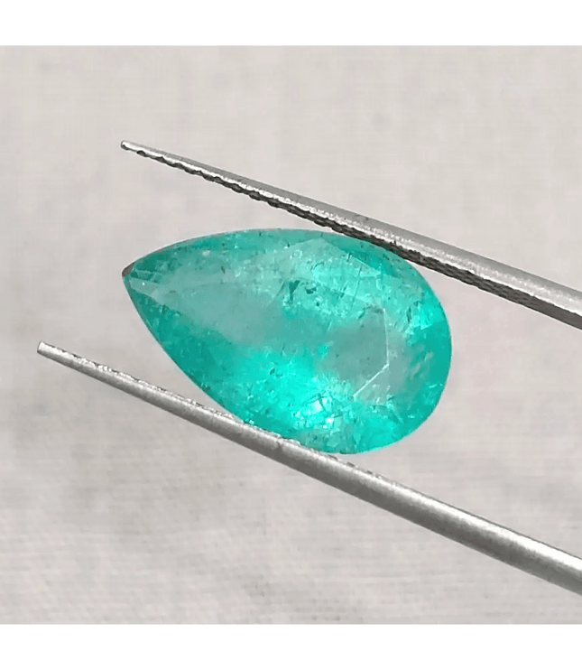 3.68ct Pastel Green Zambian Emerald, Natural Earth Mined Gemstone - SMSGEMS 