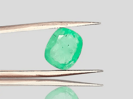 3.80ct Neon Green Cushion Cut Ethiopian Emerald, 100% Natural Earth Mined Gemstone - SMSGEMS 