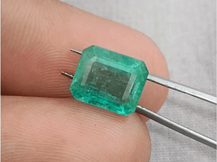 3.81ct Zambian Emerald , 100% Natural Gem - SMSGEMS 