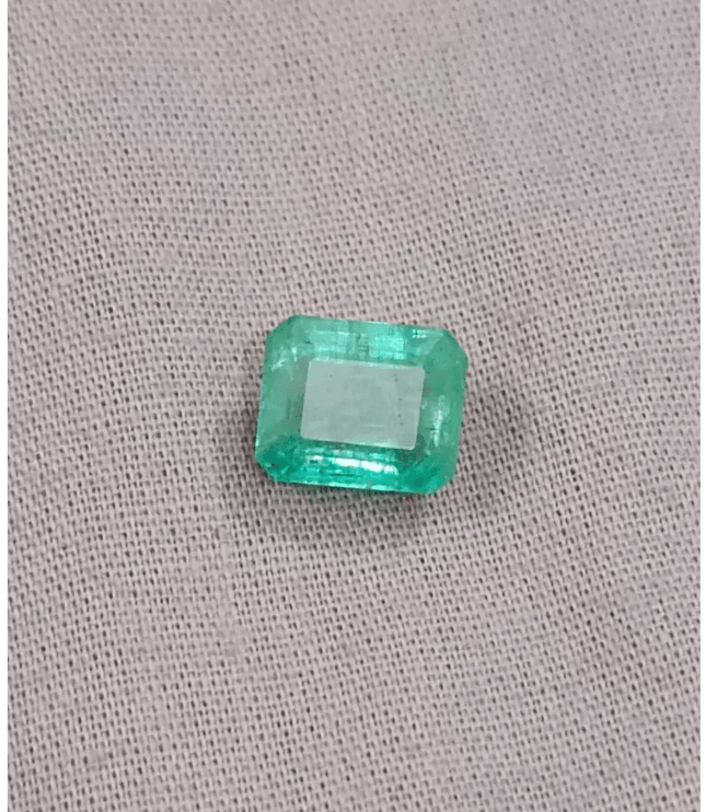 3.81ct Zambian Emerald , 100% Natural Gem - SMSGEMS 