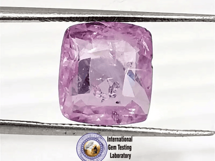 3.96ct Certified Cushion Cut Pink Ceylon Sapphire, Natural Earth Mined untreated Gemstone - SMSGEMS 