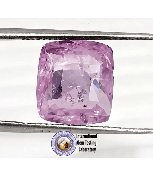 3.96ct Certified Cushion Cut Pink Ceylon Sapphire, Natural Earth Mined untreated Gemstone - SMSGEMS 