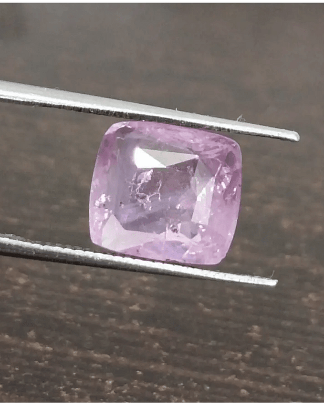 3.96ct Certified Cushion Cut Pink Ceylon Sapphire, Natural Earth Mined untreated Gemstone - SMSGEMS 