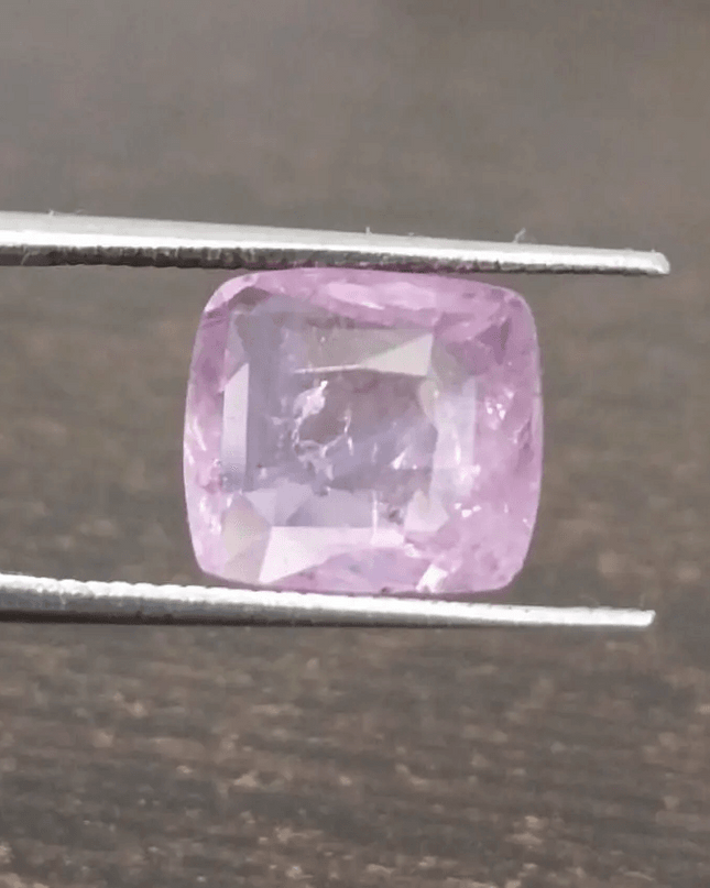 3.96ct Certified Cushion Cut Pink Ceylon Sapphire, Natural Earth Mined untreated Gemstone - SMSGEMS 