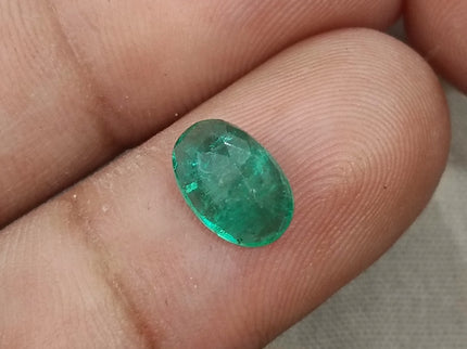2.00ct Sea Green Natural Zambian Emerald Oval Cut Loose Gemstone