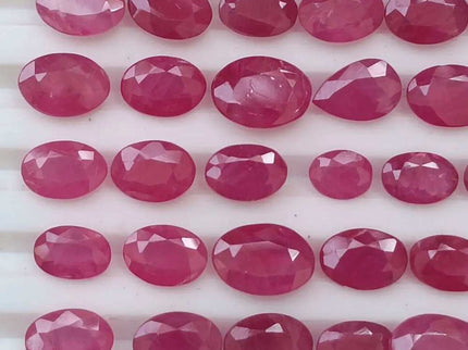 38.03ct African Ruby Lot, Natural Earth Mined Gemstones - SMSGEMS 