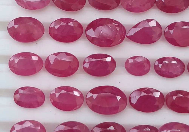 38.03ct African Ruby Lot, Natural Earth Mined Gemstones - SMSGEMS 