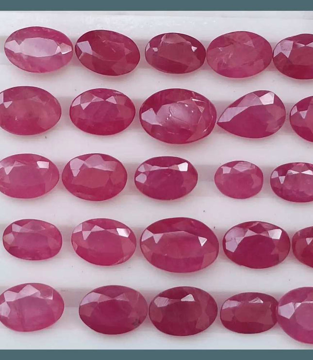 38.03ct African Ruby Lot, Natural Earth Mined Gemstones - SMSGEMS 