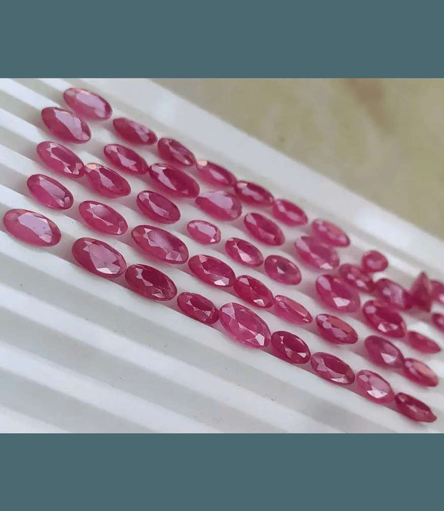 38.03ct African Ruby Lot, Natural Earth Mined Gemstones - SMSGEMS 