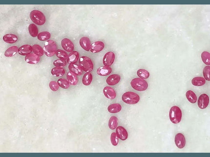 38.03ct African Ruby Lot, Natural Earth Mined Gemstones - SMSGEMS 