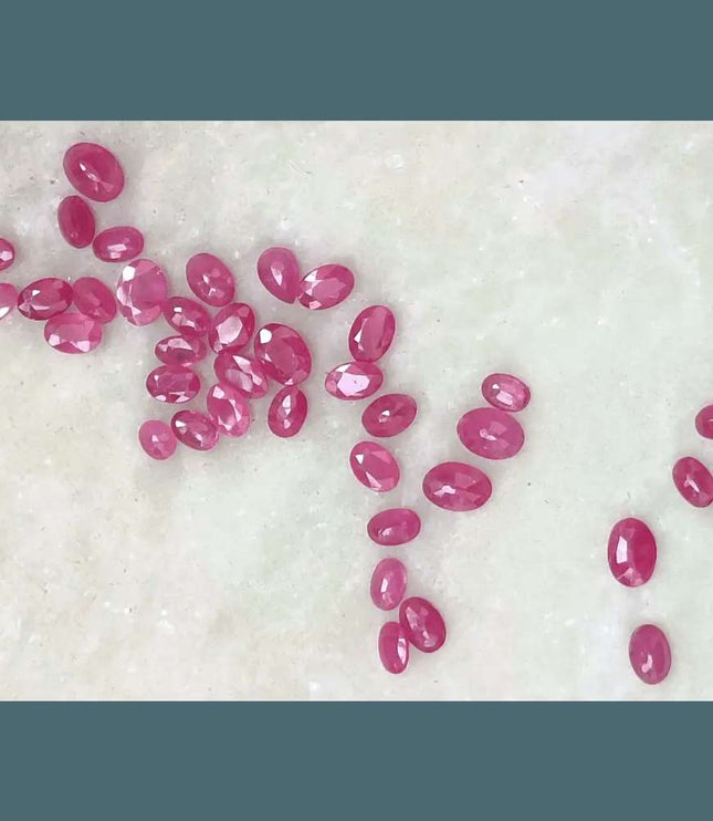 38.03ct African Ruby Lot, Natural Earth Mined Gemstones - SMSGEMS 