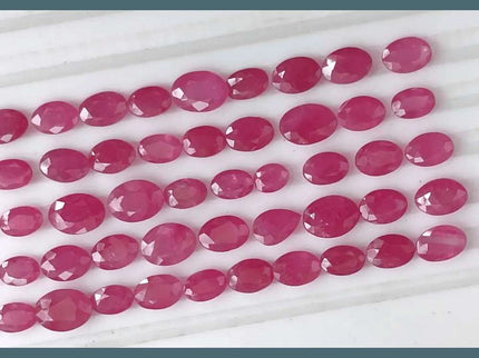 38.03ct African Ruby Lot, Natural Earth Mined Gemstones - SMSGEMS 
