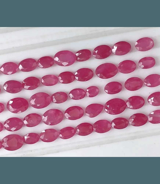 38.03ct African Ruby Lot, Natural Earth Mined Gemstones - SMSGEMS 