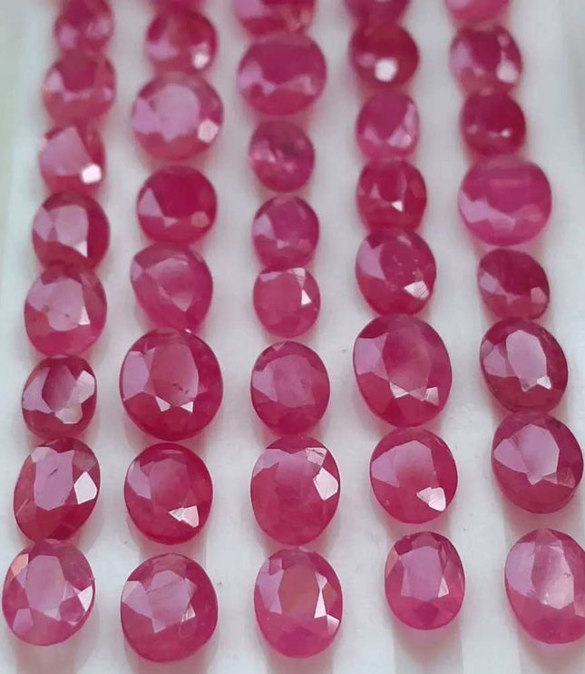 38.03ct African Ruby Lot, Natural Earth Mined Gemstones - SMSGEMS 