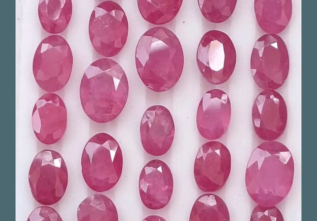 38.03ct African Ruby Lot, Natural Earth Mined Gemstones - SMSGEMS 