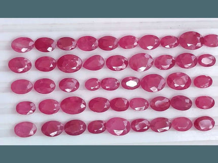 38.03ct African Ruby Lot, Natural Earth Mined Gemstones - SMSGEMS 