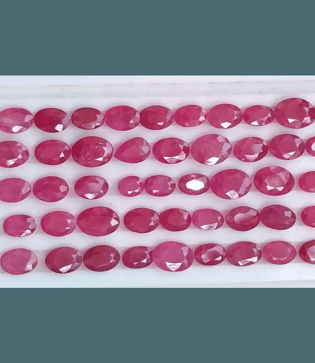38.03ct African Ruby Lot, Natural Earth Mined Gemstones - SMSGEMS 