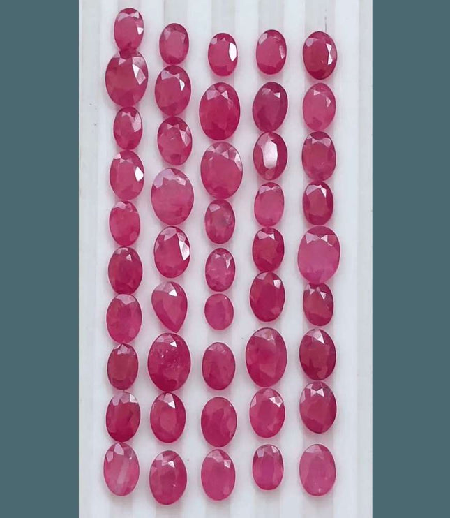 38.03ct African Ruby Lot, Natural Earth Mined Gemstones - SMSGEMS 