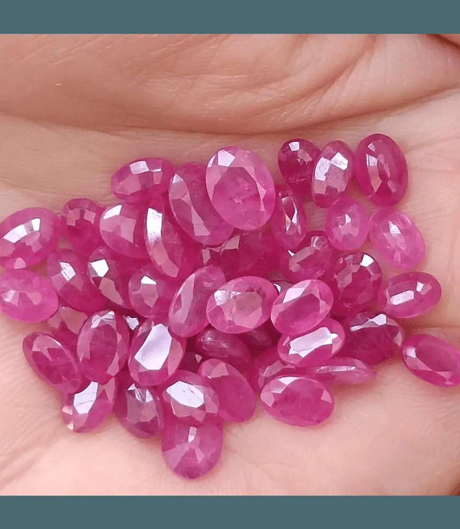 38.03ct African Ruby Lot, Natural Earth Mined Gemstones - SMSGEMS 