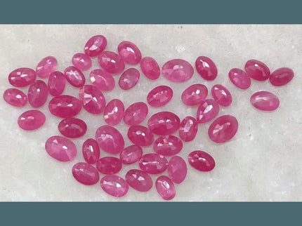 38.03ct African Ruby Lot, Natural Earth Mined Gemstones - SMSGEMS 