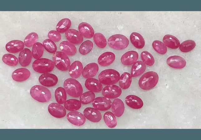 38.03ct African Ruby Lot, Natural Earth Mined Gemstones - SMSGEMS 
