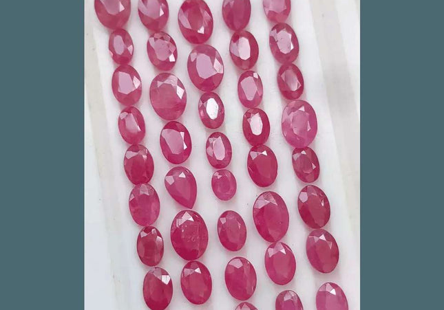 38.03ct African Ruby Lot, Natural Earth Mined Gemstones - SMSGEMS 
