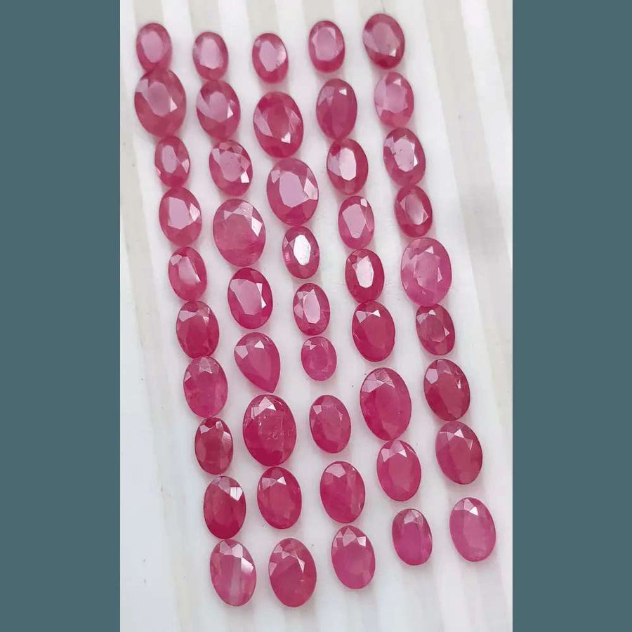 38.03ct African Ruby Lot, Natural Earth Mined Gemstones - SMSGEMS 