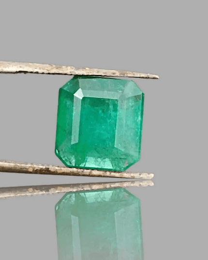 4.06ct Emerald Cut Zambian Emerald , 100% Natural Gemstone. - SMSGEMS 