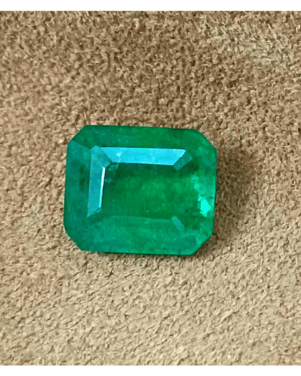 4.12ct IGI Certified Vivid Green Emerald Cut Swat Emerald, Natural Earth Mined Gemstone. - SMSGEMS 
